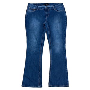 Love Nation Blue Boot Cut Jeans. Stretch Bling casual versatile
